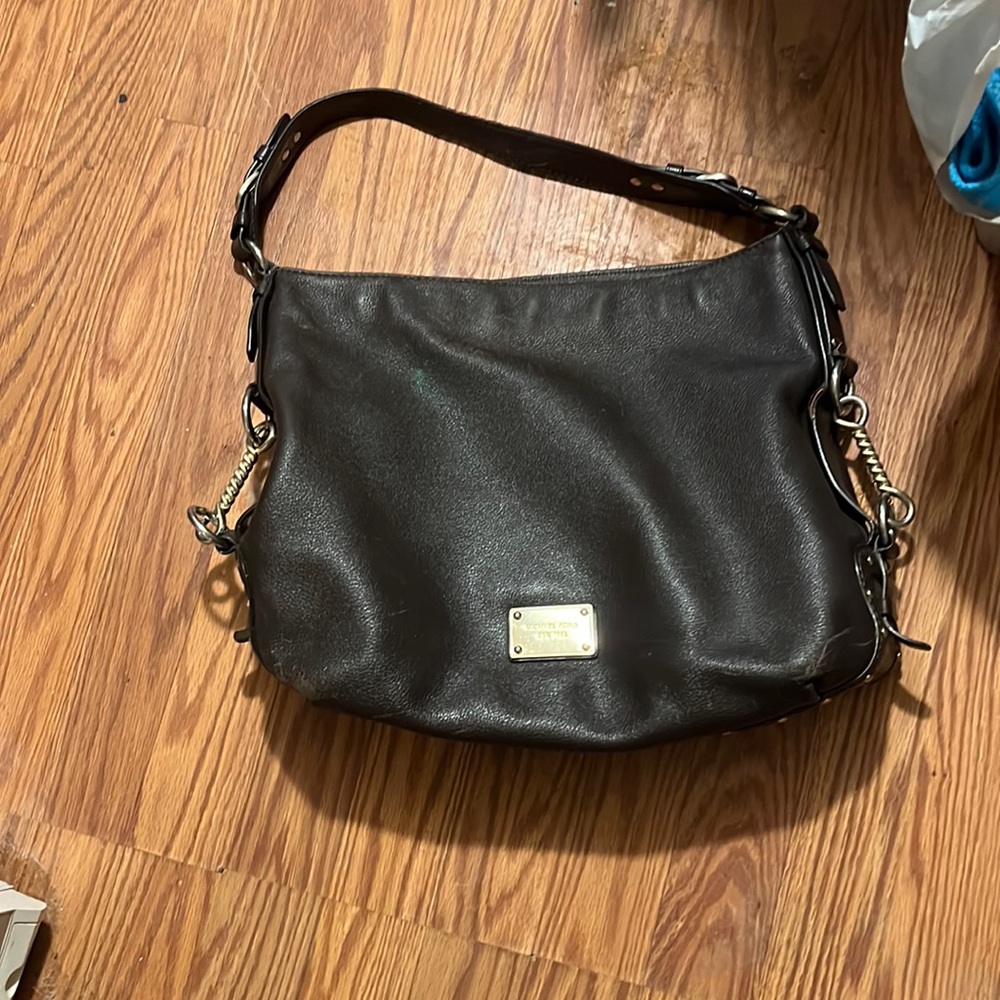 COPY - Michael Kors Sachet nice condition Brown an Gold  size 14 1/2 W. an 11 1…